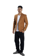 Men's Camel Light Brown Slim Fit Blazer – Classic Formal & Smart Casual Suit Jacket