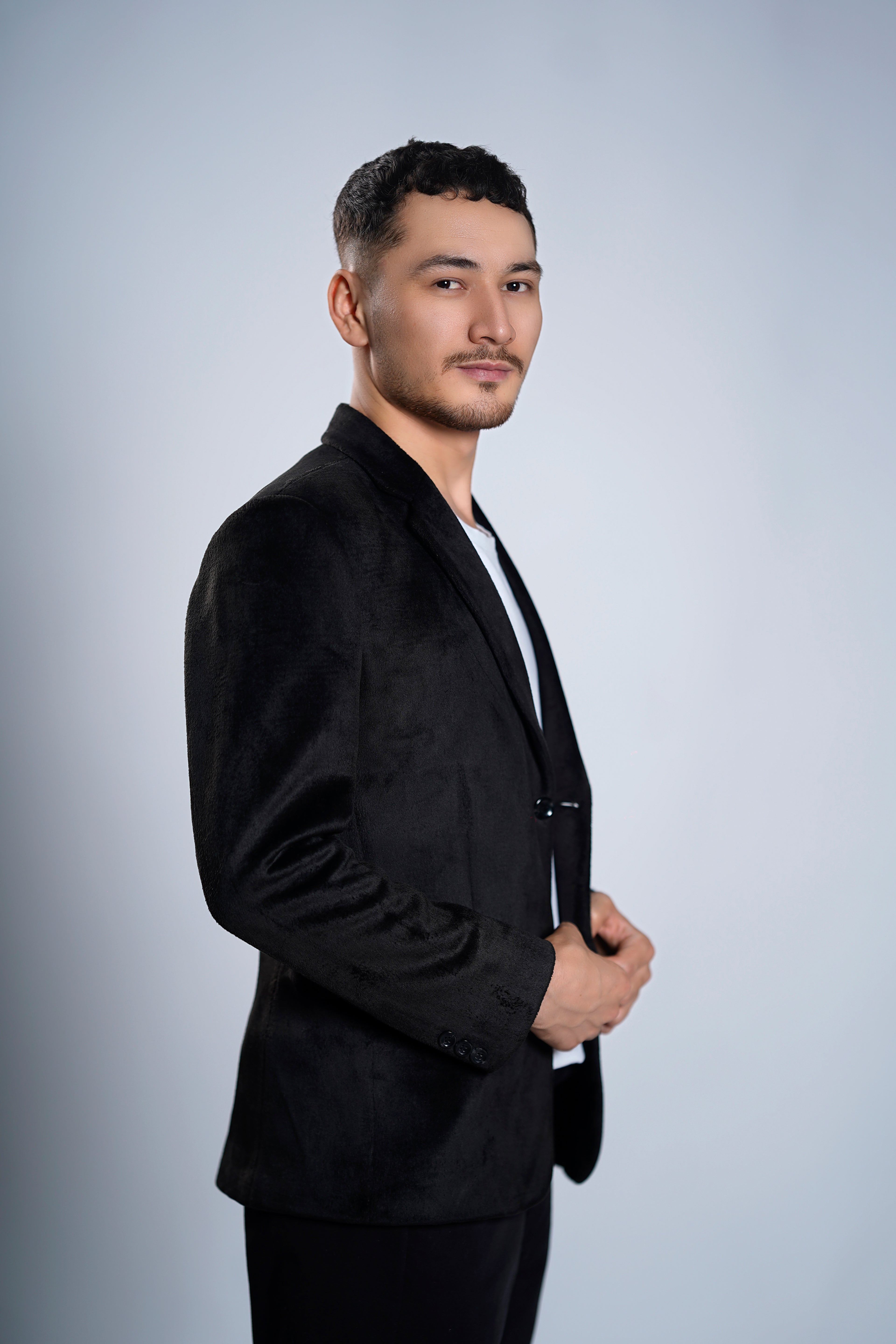 Men's Classic Black Velvet Blazer – Slim Fit Formal Party Jacket