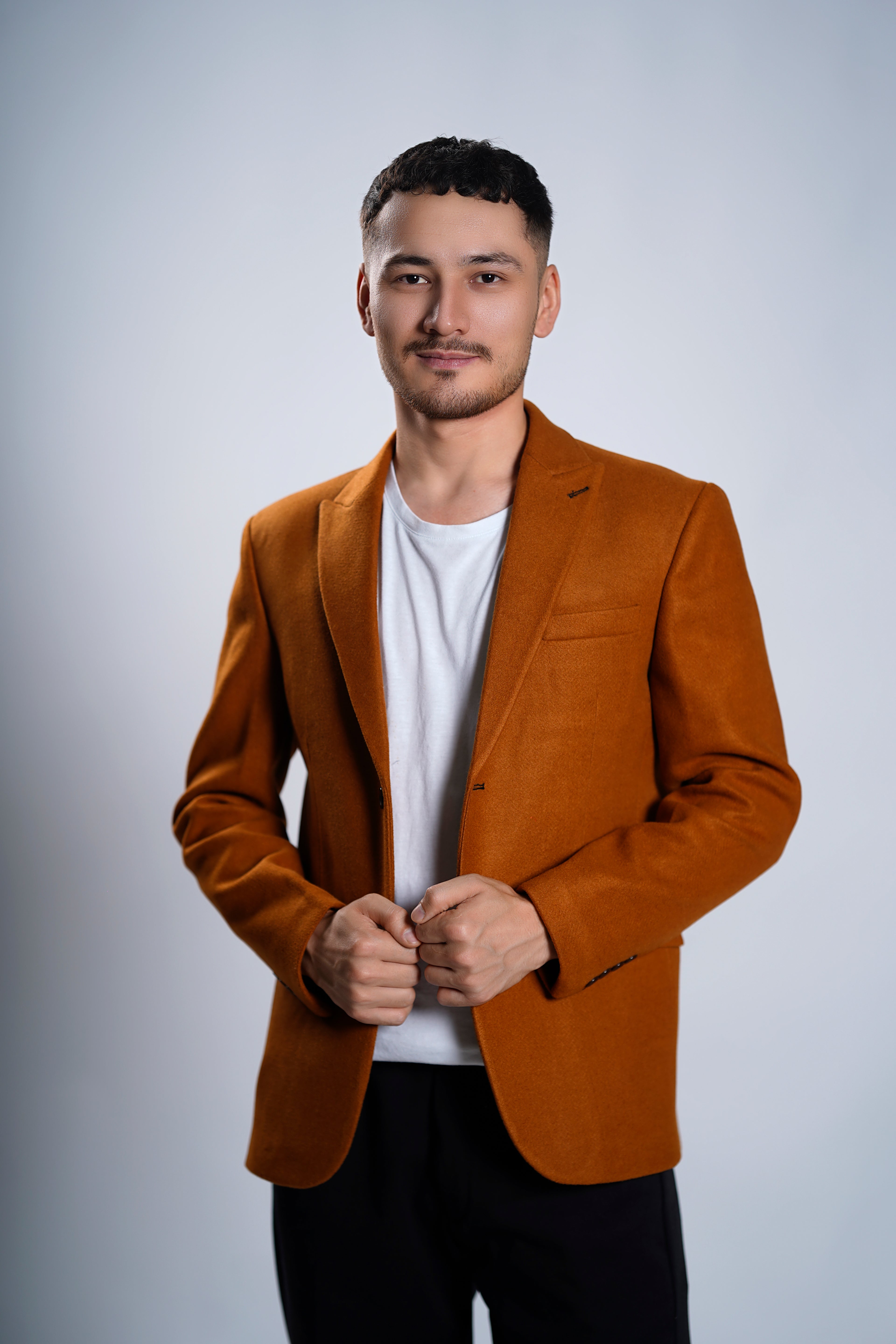 Men's Camel Brown Blazer – Slim Fit Formal & Smart Casual Jacket