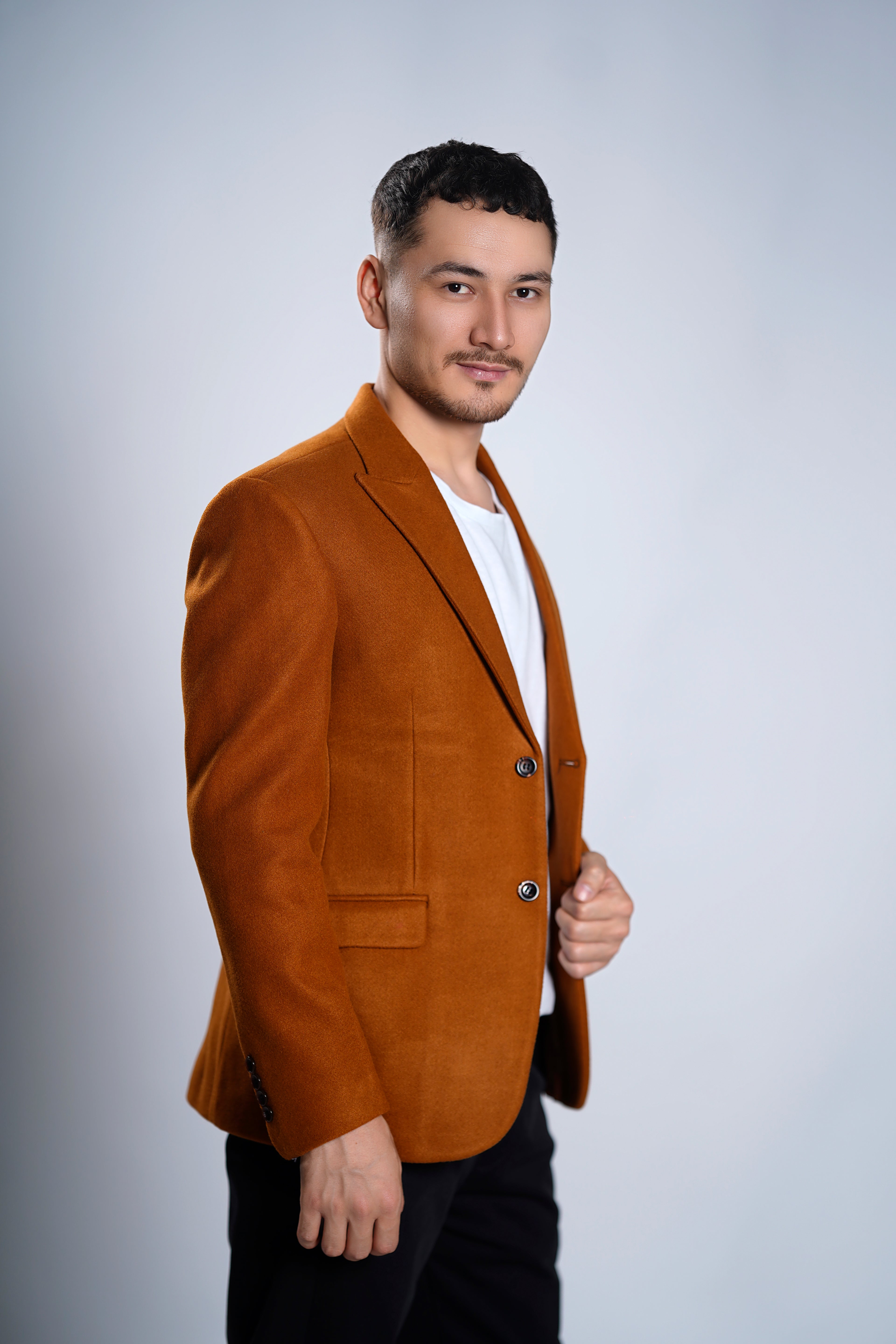 Men's Camel Brown Blazer – Slim Fit Formal & Smart Casual Jacket
