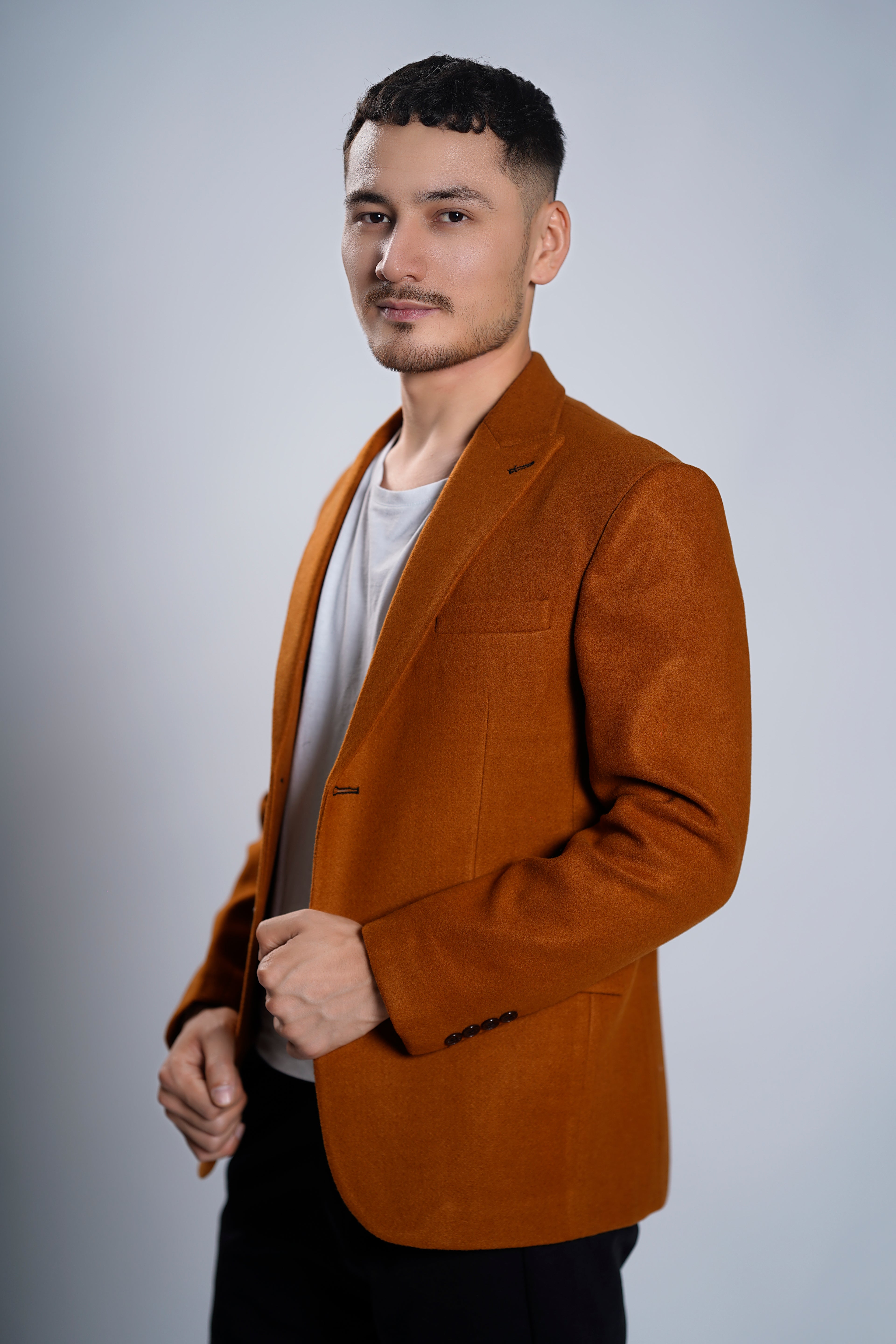 Men's Camel Brown Blazer – Slim Fit Formal & Smart Casual Jacket
